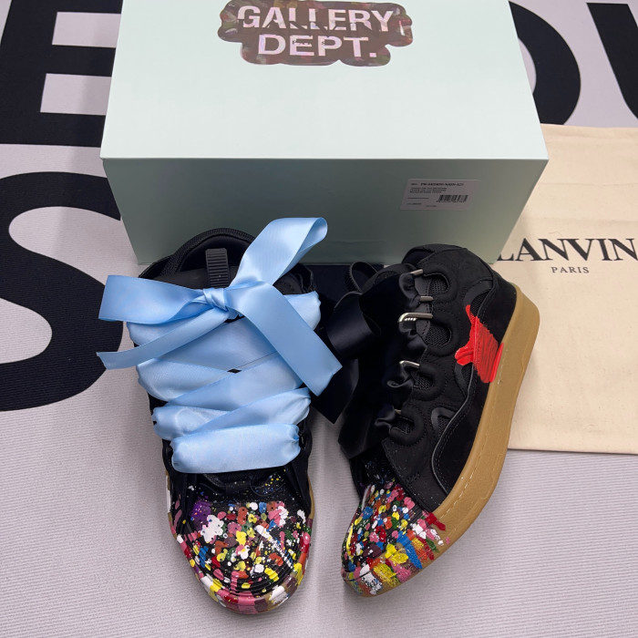 lanvin leather curb black multi