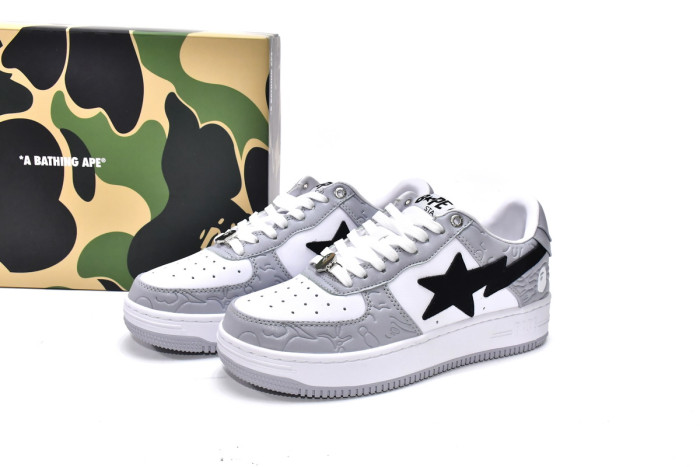 bape sta low grey black white 1h70-191-002