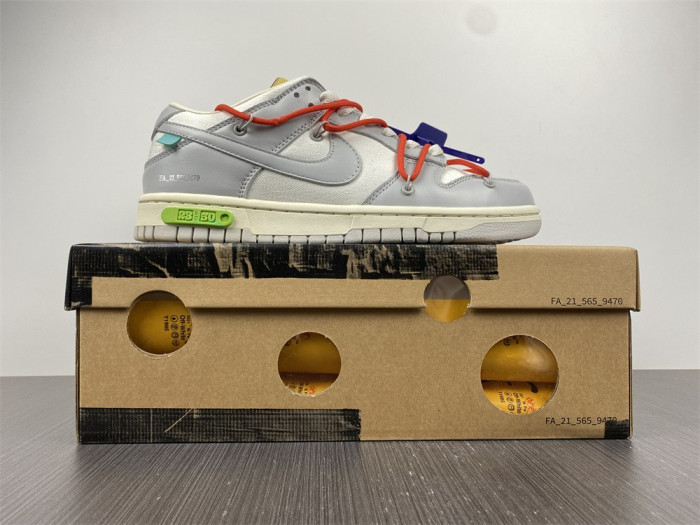 nike dunk low off-white lot 23 dm1602-126