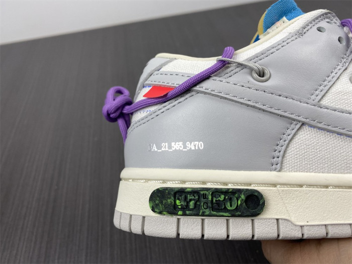 nike dunk low off-white lot 47 dm1602-125