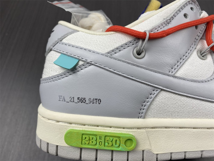 nike dunk low off-white lot 23 dm1602-126