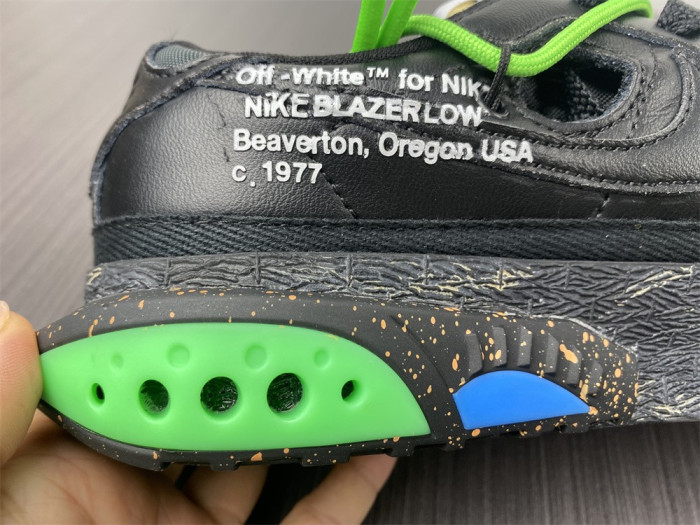 nike blazer low x off-white "black / green" dh7863-001