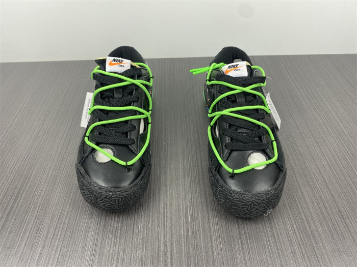 nike blazer low x off-white "black / green" dh7863-001