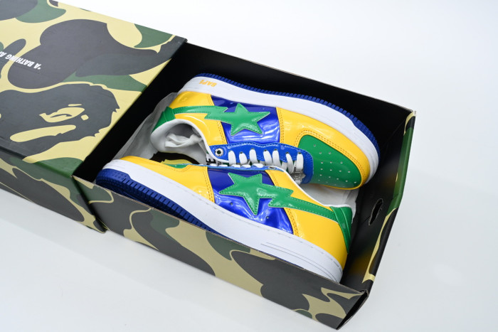 bape sta to low black yellow green orchid