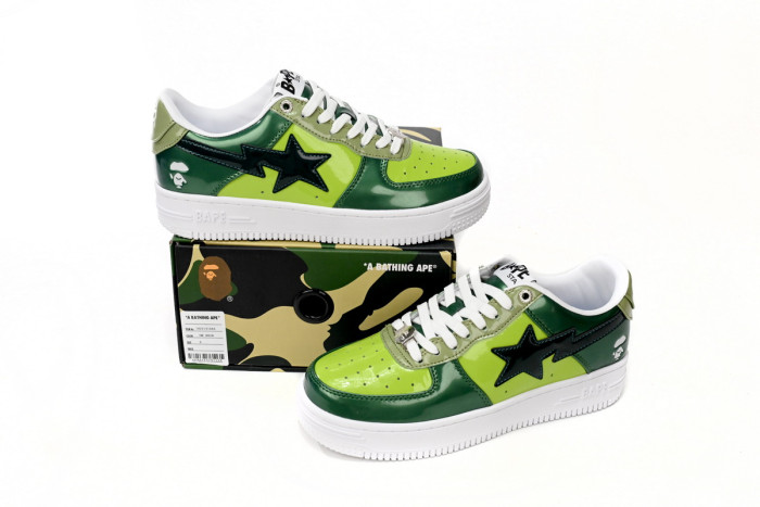 bape sta to low black green mirror surF**e