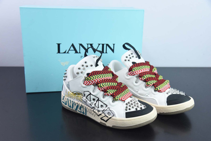 lanvin curb sneaker graffiti