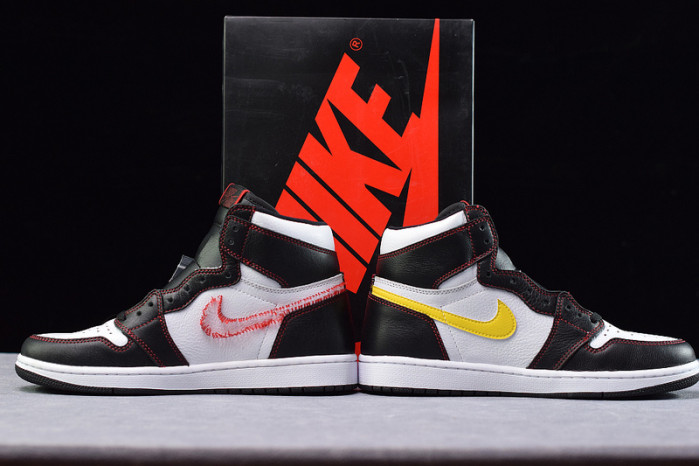air jordan 1 retro high defiant white black gym red cd6579-071