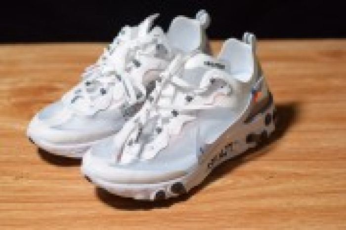 nike epic react flyknit white racer blue aq0068-100