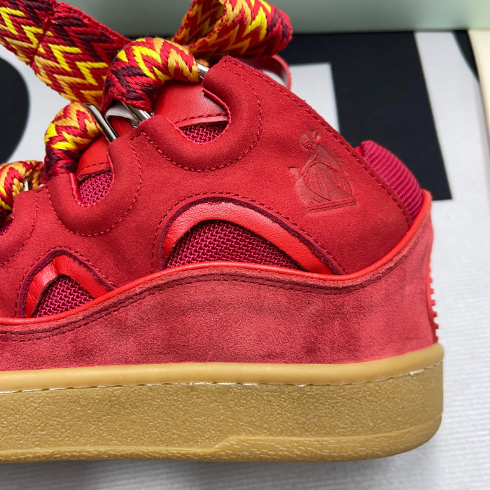 lanvin leather curb red