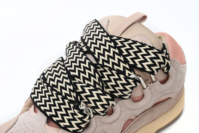 lanvin leather curb glitter pale pink black white