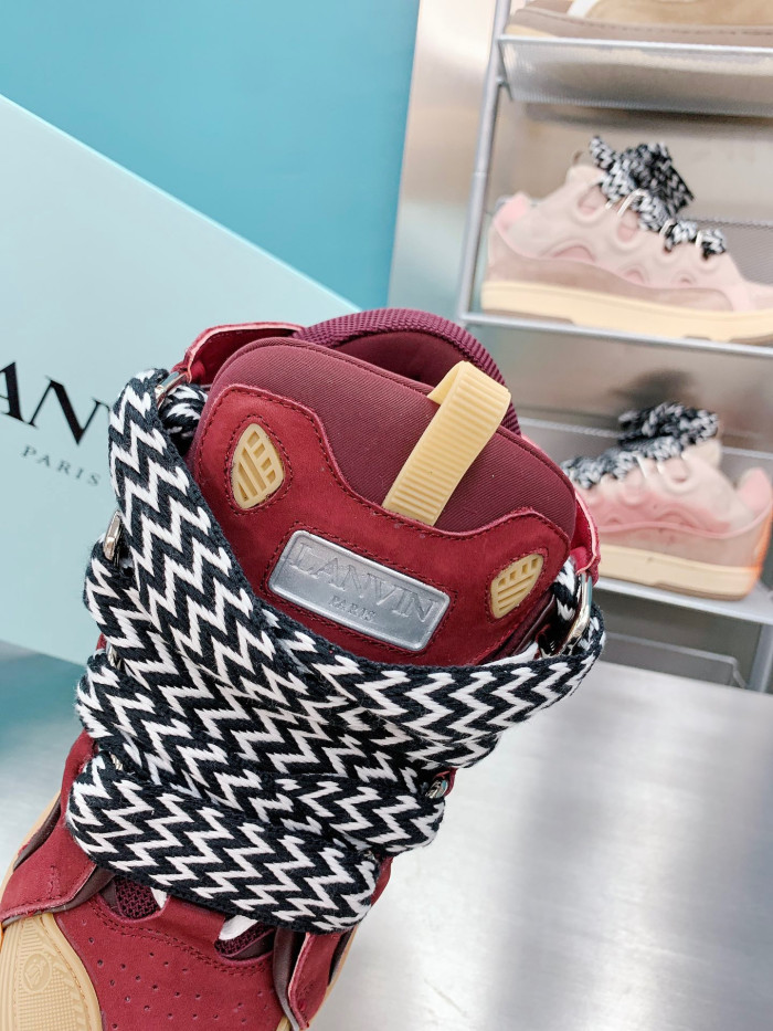 lanvin leather curb red