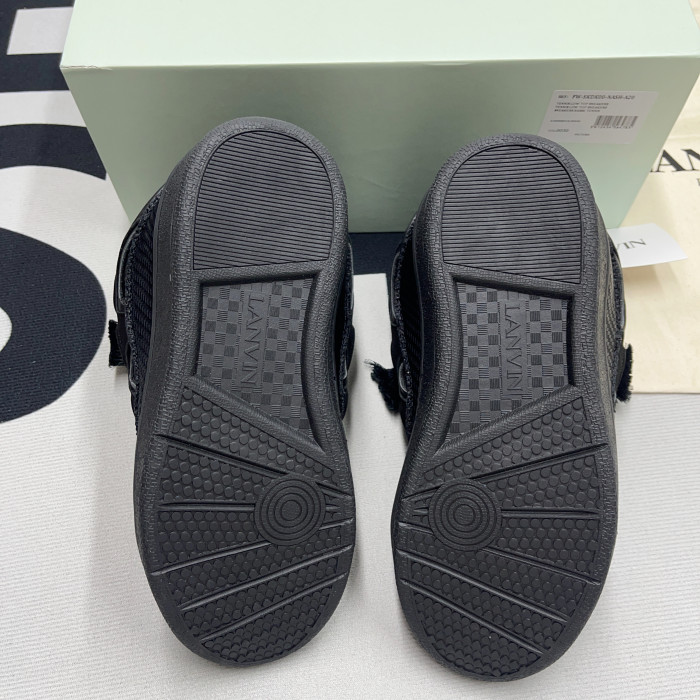lanvin leather curb black