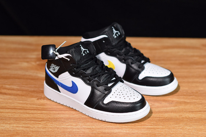 air jordan 1 mid bg “multi color swoosh” 554725-052