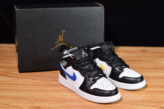air jordan 1 mid bg “multi color swoosh” 554725-052