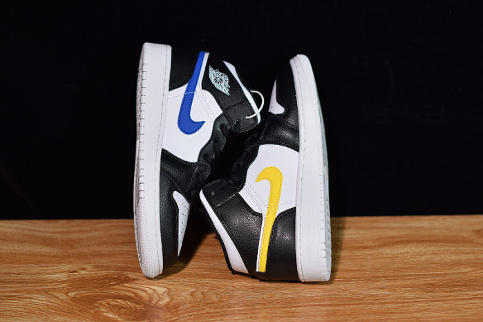air jordan 1 mid bg “multi color swoosh” 554725-052