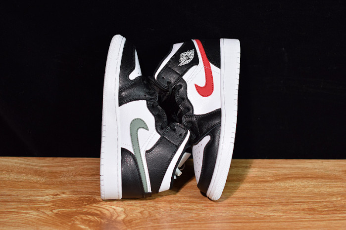 air jordan 1 mid bg “multi color swoosh” 554725-052