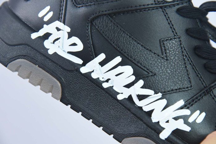 off-white out of office ooo "for walking" low tops black white