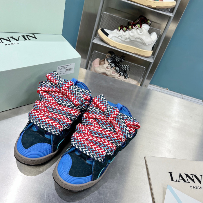 lanvin leather curb taurus blue p2220