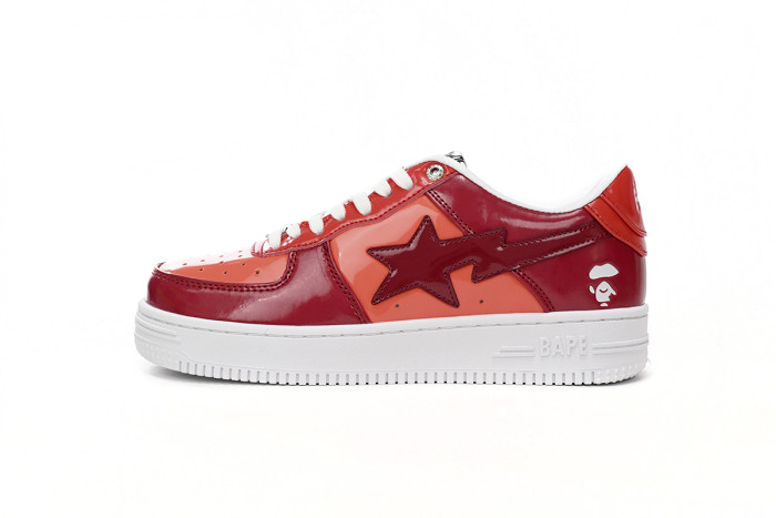 bape sta low white dark red mirror surF**e 001fwh201046