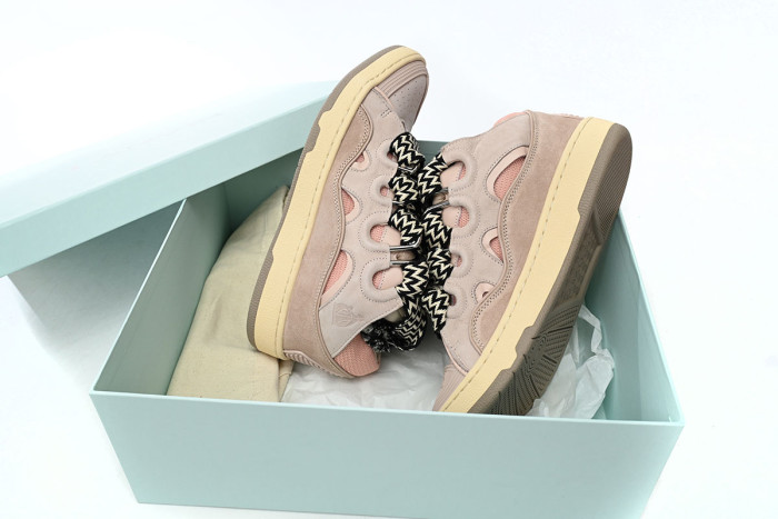 lanvin leather curb glitter pale pink black white