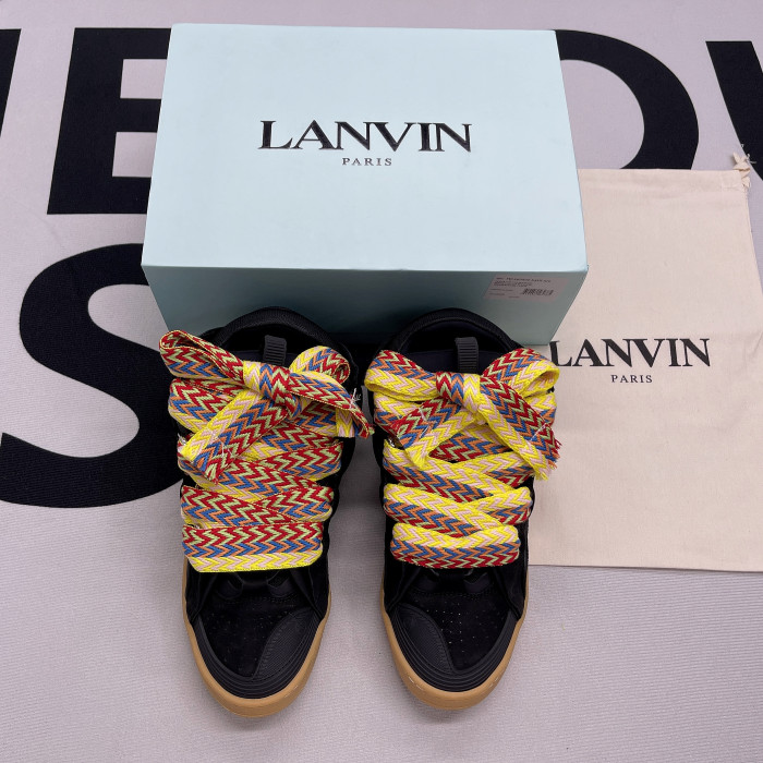 lanvin leather curb black
