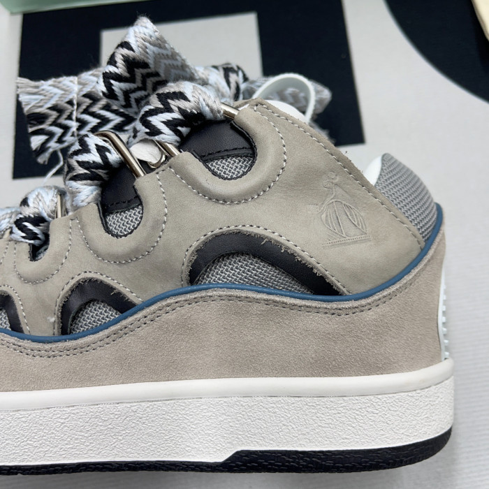 lanvin leather curb grey black