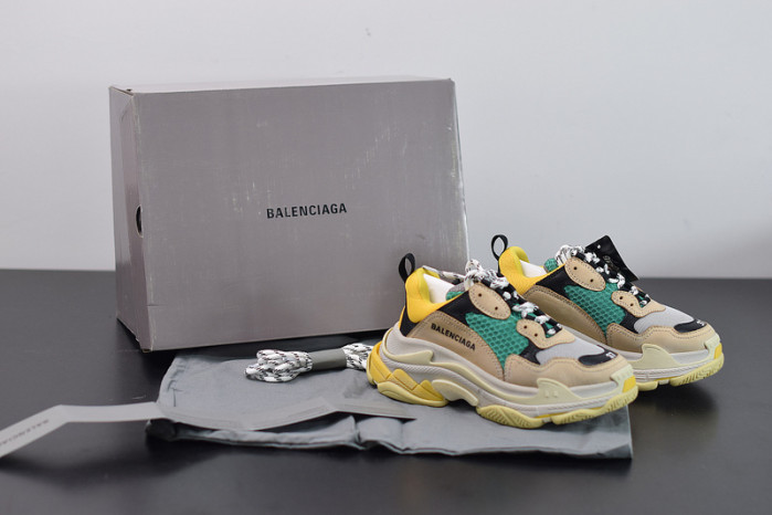 balcia triple s beige green yellow 483513 w06e3 7070