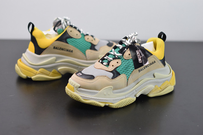 balcia triple s beige green yellow 483513 w06e3 7070
