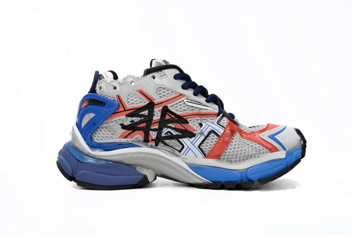 balcia runner white and blue printing Ba*len*cia*ga