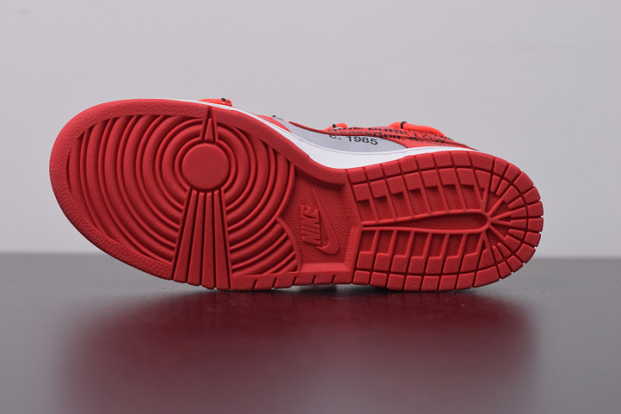 nike dunk low off white university red ct0856-600