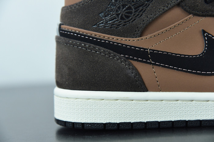 air jordan 1 mid se dark chocolate dc7294-200