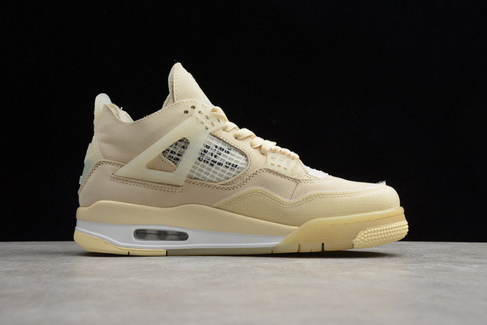 air jordan 4 x off-white cream/sail aq9129-002