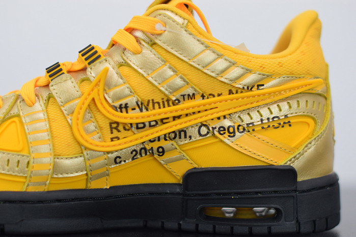 off-white x nike air rubber dunk “university gold” cu6015-700