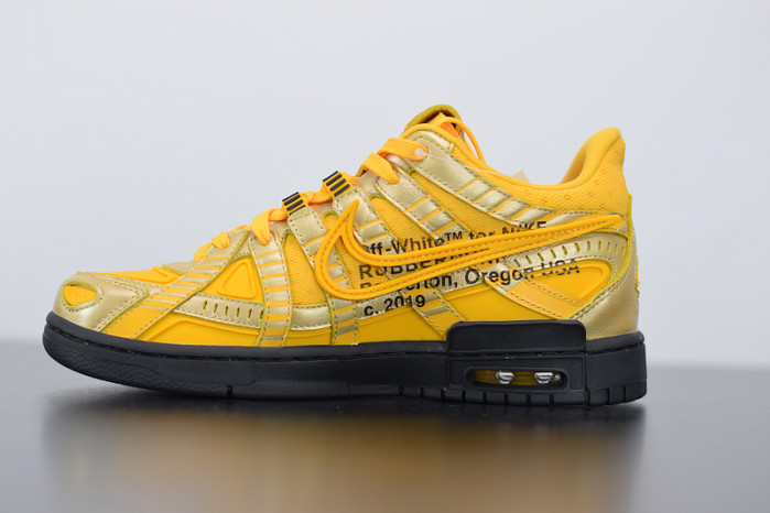 off-white x nike air rubber dunk “university gold” cu6015-700