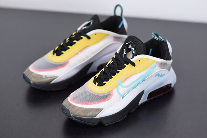 nike air max 2090 white speed yellow bleached aqua ct1091-100
