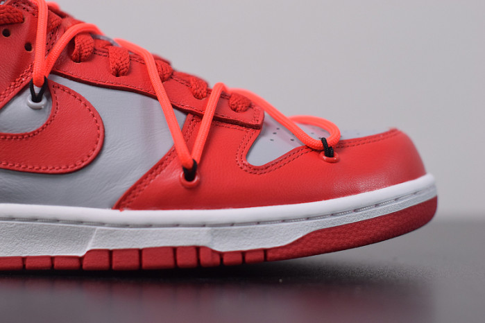nike dunk low off white university red ct0856-600
