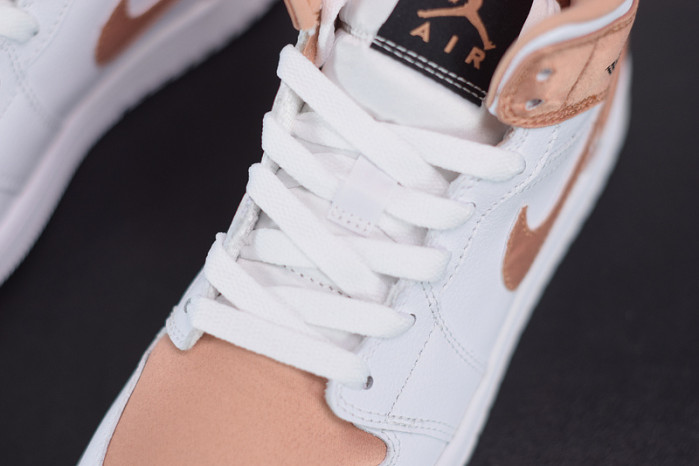 air jordan 1 mid white rose gold 555112-190