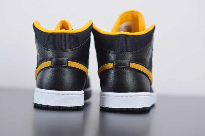 air jordan 1 mid black university gold ci9352-001