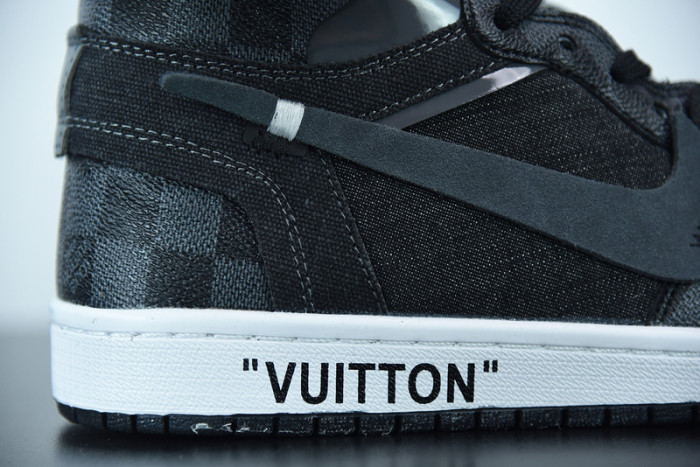 air jordan 1 x off L**is aj1 ow black