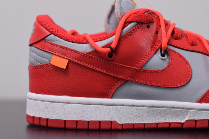 nike dunk low off white university red ct0856-600