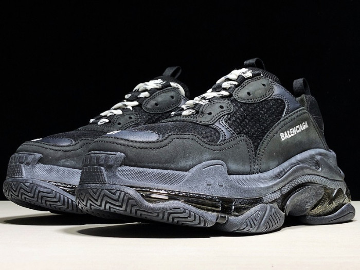 balcia triple s clear sole double black 541624 w09o1 1000