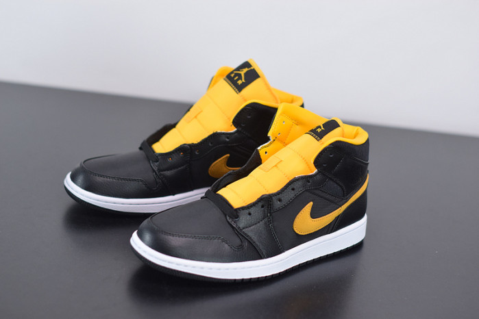 air jordan 1 mid black university gold ci9352-001