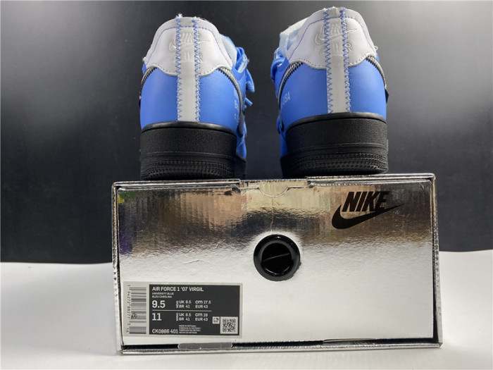 nike off-white x air force 1 low university blue ck0866-401