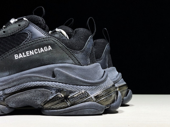 balcia triple s clear sole double black 541624 w09o1 1000