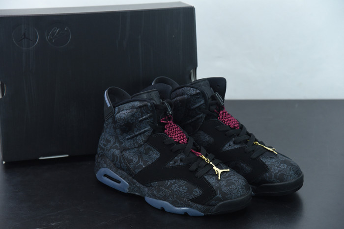 air jordan 6 retro singles day triple black db9818-001