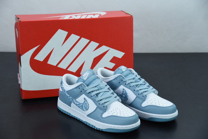 nike dunk low essential paisley pack worn blue dh4401-101