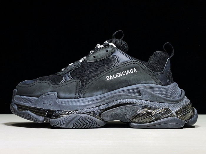 balcia triple s clear sole double black 541624 w09o1 1000