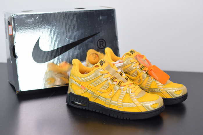 off-white x nike air rubber dunk “university gold” cu6015-700