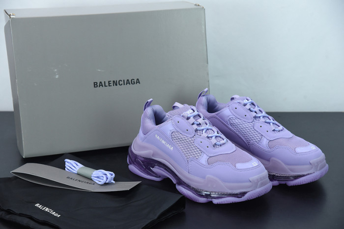 balcia triple s sneaker clear sole purple