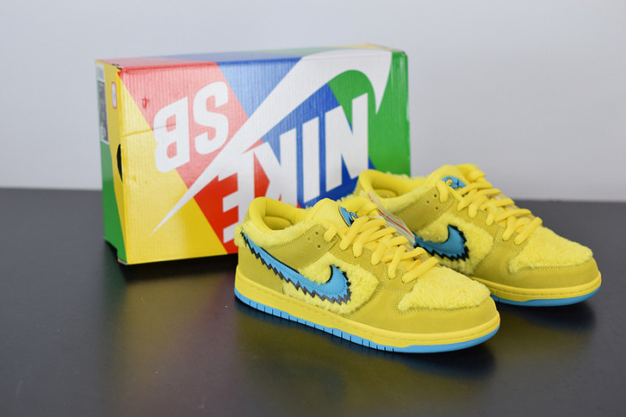 nike sb dunk low "grateful dead - yellow bear" cj5378-700